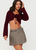 Tineit-Tarnya Plaid Mini Skirt Brown