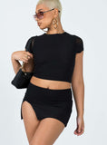 Tineit-Bold Move Mini Skirt Black Lower Impact