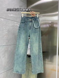 christmas outfit Tineit Women Blue Baggy Jeans Harajuku Y2k Straight Denim Trousers Vintage Japanese 2000s Style Oversize Jean Pants Trashy Clothes 2025