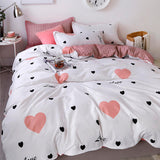 Tineit Orange Bedding Set Girls Boys Bed Linen Sheet Plaid Duvet Cover No Filling 240x220 Single Double Queen King Bedclothes