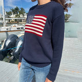 Tineit Mable American Flag Sweater