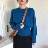 thanksgiving outfit Tineit Autumn Cashmere Knitted Sweaters Women Winter Warm Casual Mock Neck Solid Jumpers Harajuku Loose Simple Pullovers Sweater New