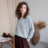 Tineit Beads Knitted Casual Sweater Women Long Sleeve O-neck Loose Chic Pullover Female Jumper 2025 Autumn Solid Tops Warm Sweaters