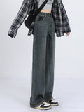 christmas outfit Tineit Women's Baggy Grey Jeans Harajuku Denim Trousers Japanese 2000s Style Y2k 90s Vintage Oversize Jean Pants Trashy Clothes 2025