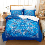 Tineit 3pcs Bohemian Style Polyester Duvet Cover Set 3D Print Bedding Set, Soft Comfortable Paisley Duvet Cover