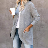 business casual outfits for women Factory Direct Sales Autumn and Winter New Cardigan Women's Curved Placket Knitted Sweater Women