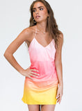 Tineit Sunset Mini Dress Pink Multi