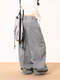 christmas outfit Tineit Women's Baggy Y2k Cargo Jeans Harajuku Oversize Denim Trousers 90s Vintage Japanese 2000s Style Jean Pants Trashy Clothes 2025