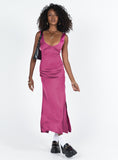 Tineit Lynsey Midi Dress Fuchsia