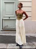 Tineit-Gilchrist Low Rise Maxi Skirt Ivory Low impact