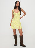 Tineit Georgia Mini Dress Yellow Floral