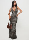 Tineit Nellie Maxi Dress Leopard