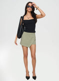 Tineit Maceline Wrap Front Skort Green 2024 New Pant