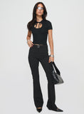 Tineit-Pagano Pinstripe Flare Pants Black