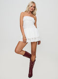 Tineit Denson Strapless Mini Dress White