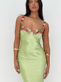 Tineit Kenzie Maxi Dress Green