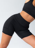 Tineit Conquer Activewear Shorts Black 2024 New Pant
