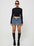 Tineit-Grishea Low Rise Denim Skirt