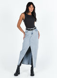 Tineit-Batkins Maxi Skirt Light Wash Denim