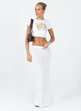 Tineit-Belle Knit Maxi Skirt White