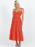 Tineit Chavez Midi Dress Red