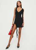 Tineit Varney Frill Mini Dress Black