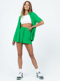 Tineit Chloe Short Sleeve Set Green 2024 New Pant