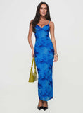 Tineit Hathaway Maxi Dress Blue Floral