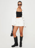 Tineit Katlynne Denim Mini Skort White 2024 New Pant