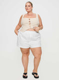 Tineit Dobby Shorts White Curve 2024 New Pant