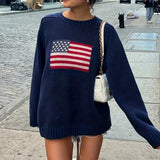 Tineit Mable American Flag Sweater