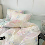 Tineit Summer Bedding Set 2024 Ins Twin Queen Duvet Cover Flat Sheet Pillowcase No Filler Girl Boys Hotel Home Bed Linens