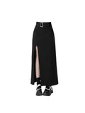 christmas outfit Tineit Women Black Gothic Skirt Vintage High Waist A-Line Skirt Emo 2000s Fashion Harajuku Streetwear Y2k Long Skirt 90s Girls Clothes