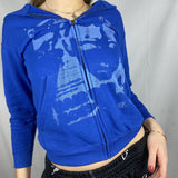 Tineit 2024 Fall Fashion Screen Print Zipper Hoodie