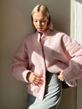 Tineit Nathaly Soft Pink Bouclé Jacket