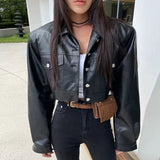 Tineit Miana Leather Bomber Jacket