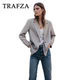 cold weather outfits Tineit 2024 Spring Summer Office Lady Blazers Fashion Casual Elegant Solid Single Button Shrug Chic Women Blazers Vintage Jacket