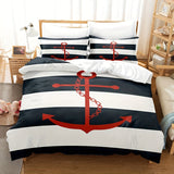 Tineit 3pcs Duvet Cover Set, Digital Printing Ship's Anchor Bedding Set, Soft Comfortable Duvet Cover, For Bedroom, Guest Room