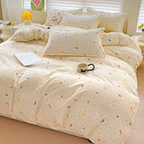 Tineit Summer Bedding Set 2024 Ins Twin Queen Duvet Cover Flat Sheet Pillowcase No Filler Girl Boys Hotel Home Bed Linens