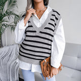 Tineit 2024 Fall Fashion Hollow Leaf Casual Knitted Sweater