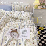 Tineit Ins Nordic Black Dot Bedding Set Flat Bed Sheet Duvet Cover Twin Full Queen Nordic Bed Linen Boy Girl Bedding Sets