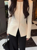 Tineit Elegant Blazer Coat Mini Skirt Sets Women Single Breasted O-neck Jacket Top Short Skirts Suits Female 2025 Spring Casual Outfits