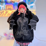 Tineit Harajuku Hoodies Women's Clothing Streetwear BF Punk Y2k Jackets 2025 Ropa Mujer Fashion Sweatshirts Heavy Diamond Hoodie Tops