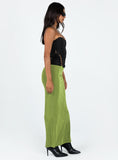 Tineit-Harriette Maxi Skirt Green Lower Impact