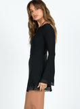 Tineit Lukea Long Sleeve Mini Dress Black