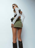 Tineit-Peterson Cargo Mini Skirt Khaki