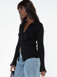 Tineit-Anneke Collared Cardigan Black