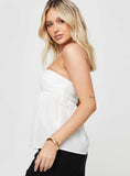 Tineit-Rhonda Strapless Top White