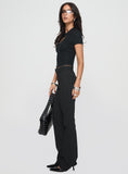 Tineit-Pagano Pinstripe Flare Pants Black