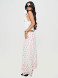 Tineit-Dancing In A Field Maxi Skirt Pink Floral